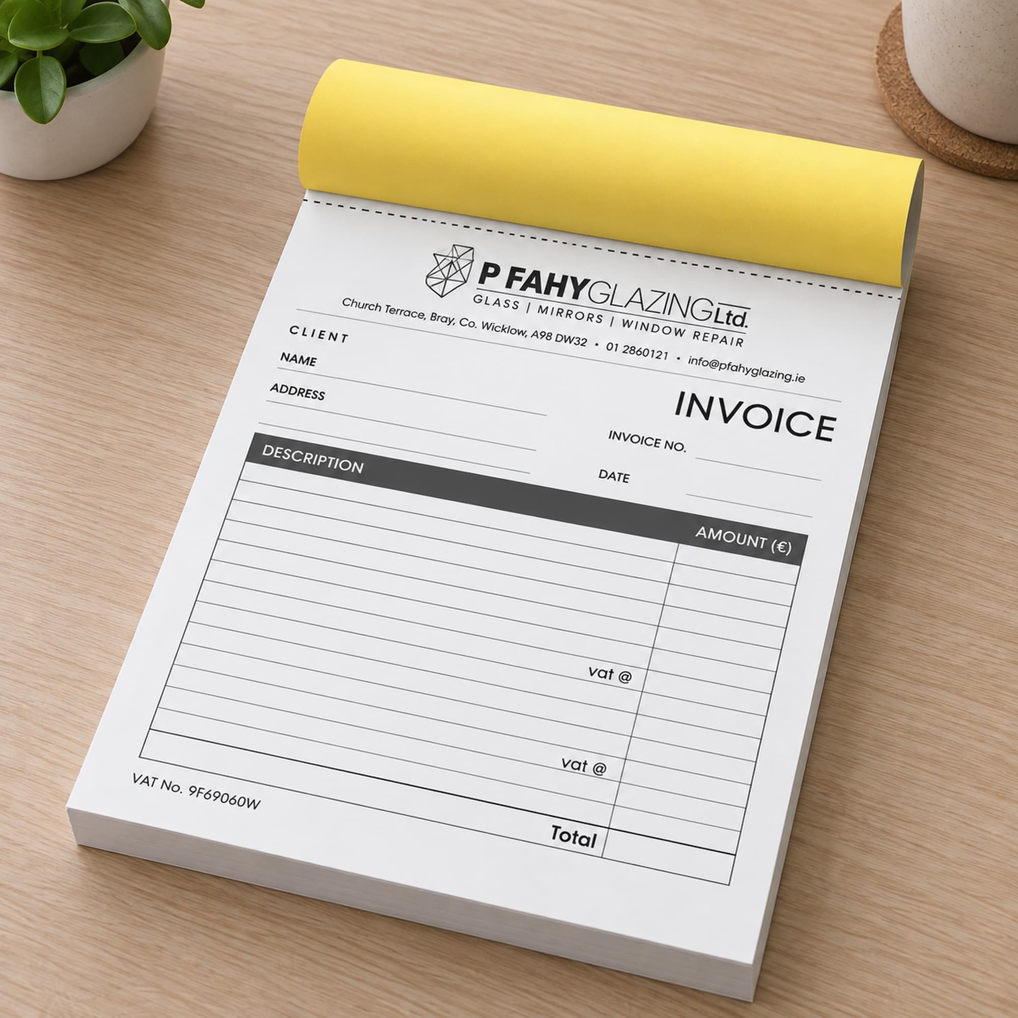 A5 Personalised Invoice Books printed by Discoverprint