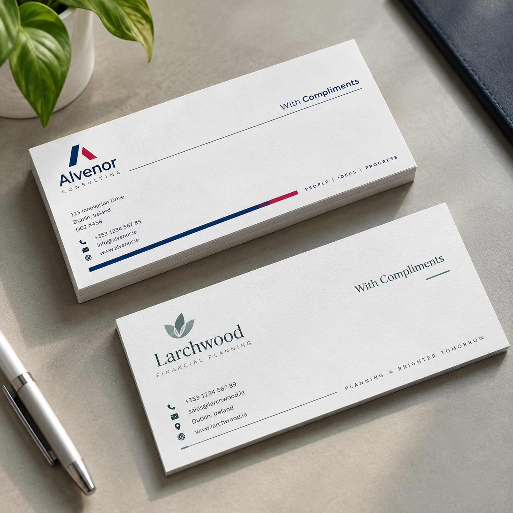 DL Compliment Slip printed by Discoverprint