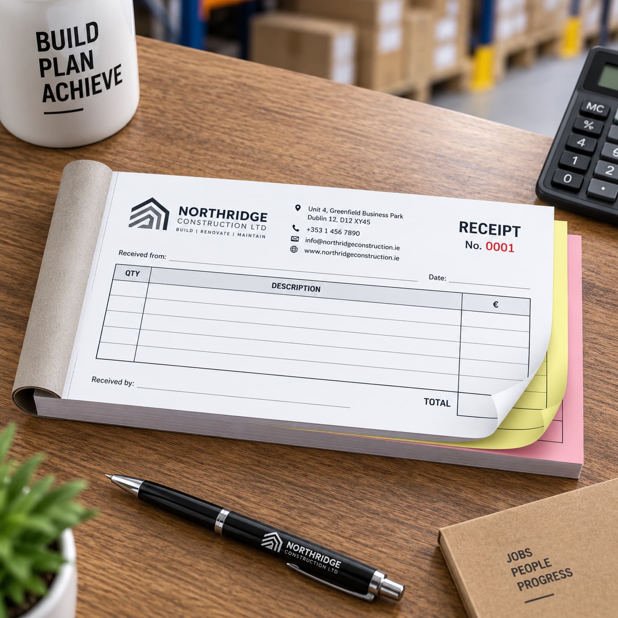 DL Personalised Invoice Books printed by Discoverprint
