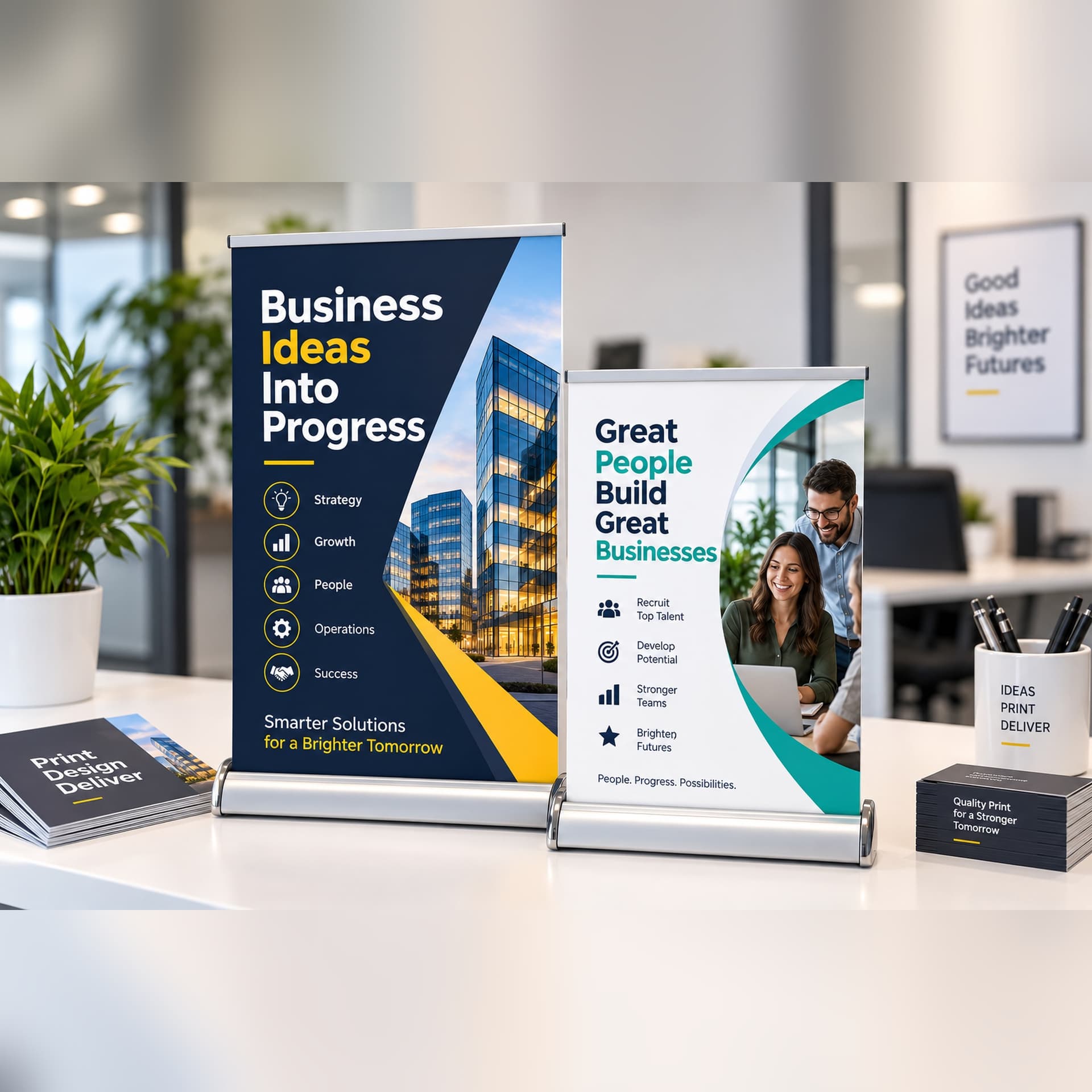 Desktop Roller Banners printed by Discoverprint