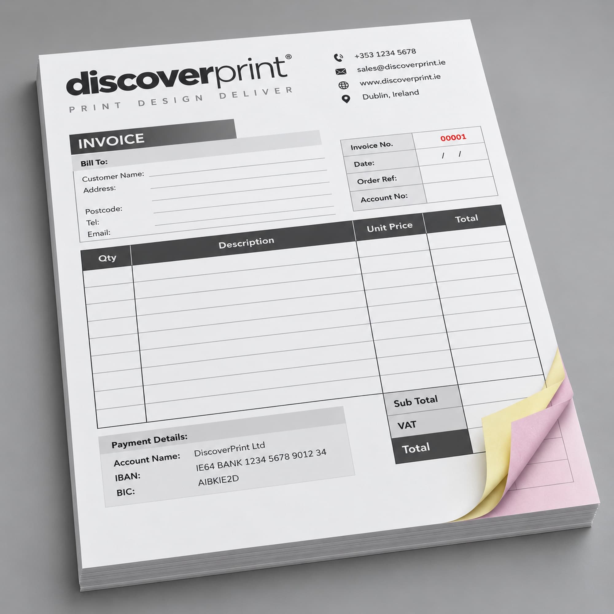 NCR Pads printed by Discoverprint