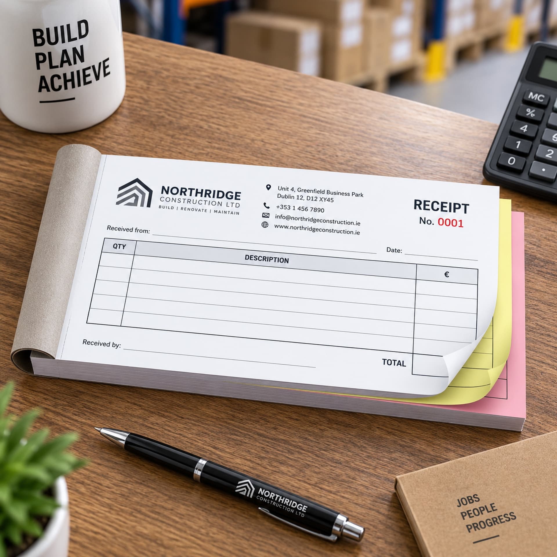 DL Personalised Invoice Books printed by Discoverprint